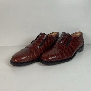 Avventura Caiman Crocodile Loafers 14 M Zipper Exotic
